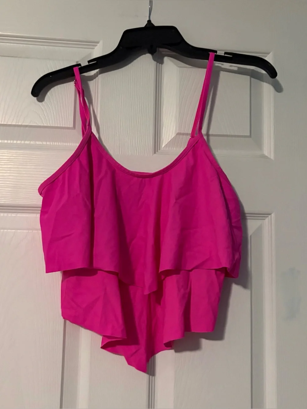 Pink Ruffled Tankini Top & Bottom - Picture 1 of 4